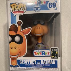 Geoffrey as Batman Funko Pop *MINT* Toys ‘R’ Us Canada Exclusive DC Ad Icons 69 with protector Bruce Wayne TRU Giraffe