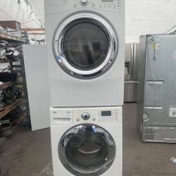 SET WASHER AND DRYER LG WHITE 🆓️ Free Delivery 🆓️ STACKABLE-SIDE BY SIDE