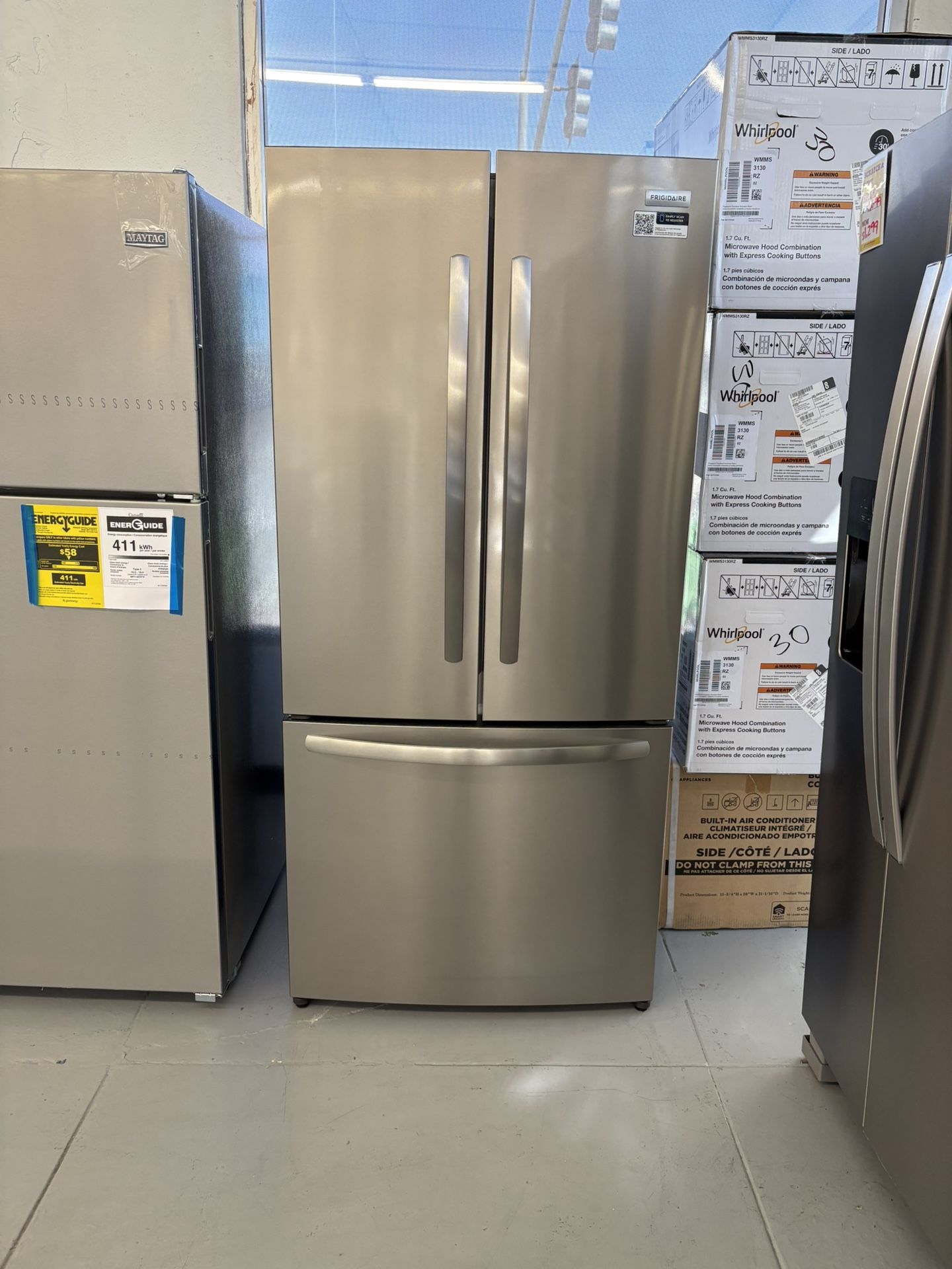 Frigidaire 31.5 in. 18 cu. ft. Counter Depth French Door Refrigerator in Fingerprint-Resistant Stainless Look