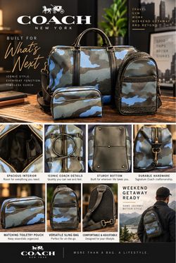 $375: ( 3 peice) Coach New York Camo Bag Collection