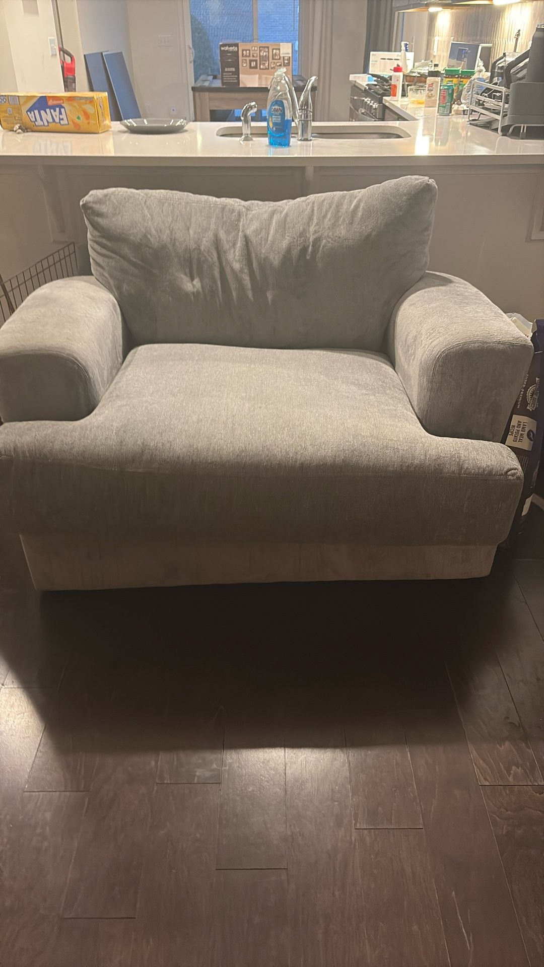 Grey Love Seat 