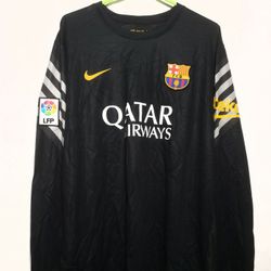 NIKE BARCELONA 2015-2016 GOALKEEPER FOOTBALL JERSEY  MENS SIZE XL 658780-011 