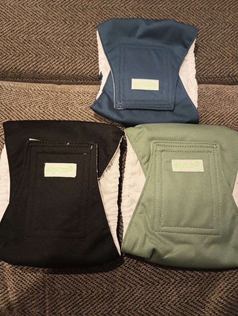 Make Dog Reusable Belly Band Diapers. 3pk. New