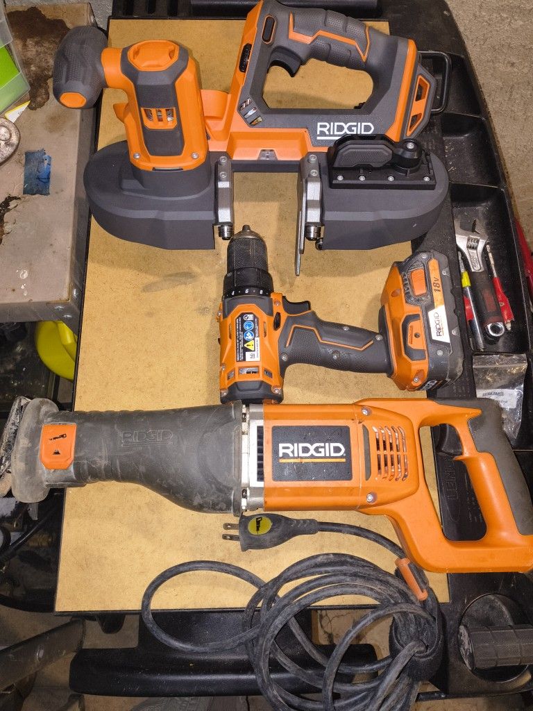 Ridgid Bandsaw Drill Reciprocating Saw Abs 2Ah Battery
