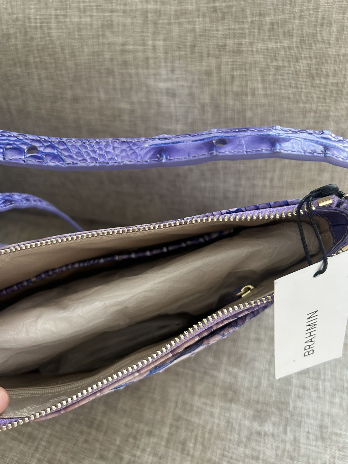 Brahmin Katie Melbourne Leather Satchel – Very Peri Ombré – New With Tags