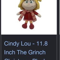 Cindy Lou The Grinch Christmas Plush Toys Stuffed