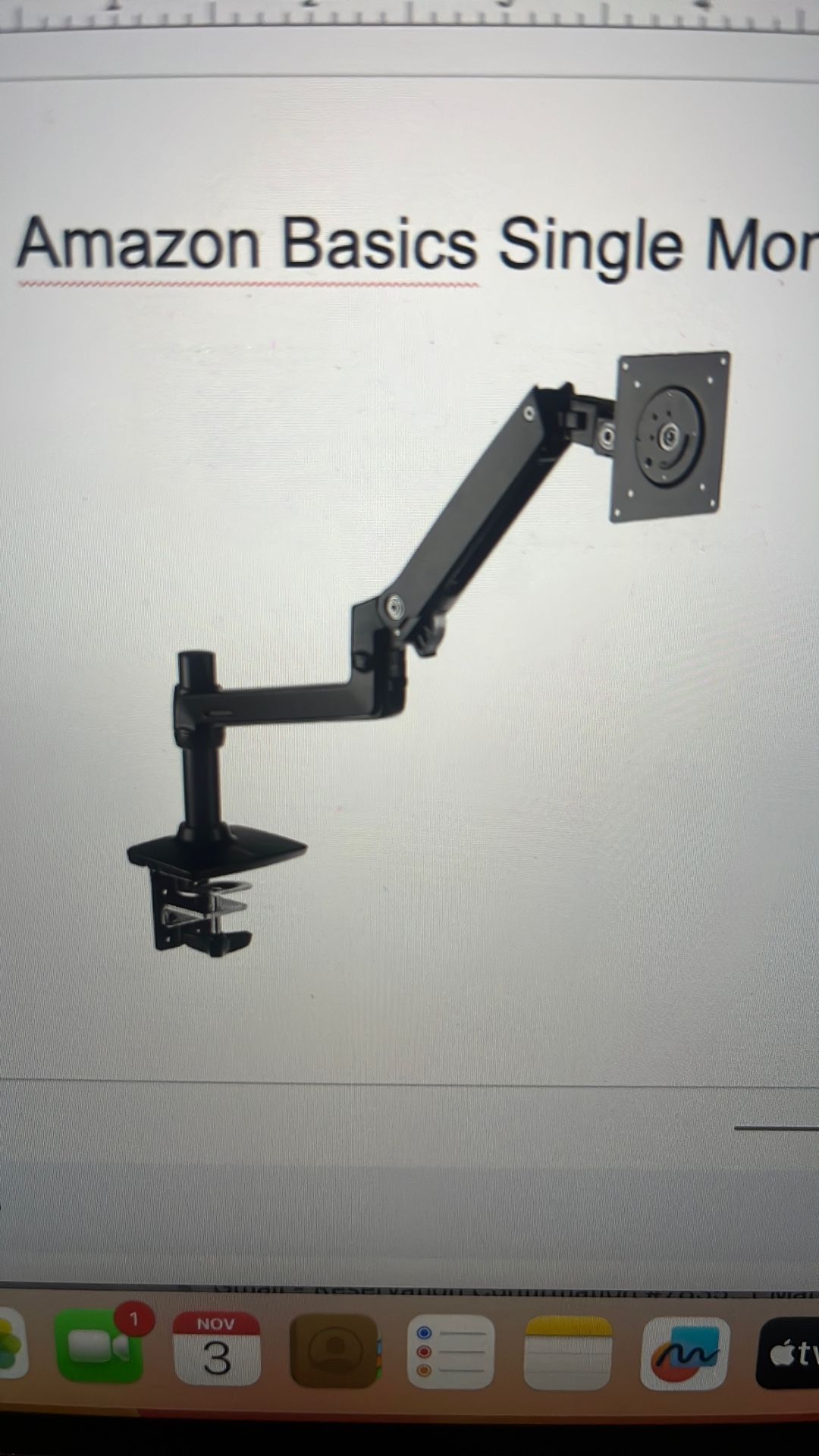 Amazon Basics Single Monitor Mount