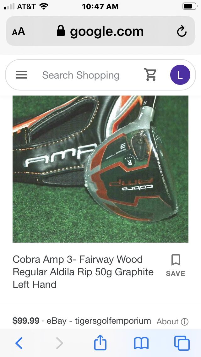 Cobra driver 10.5 right hand 5 wood 3 wood