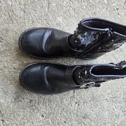 Little Girl Black Boots