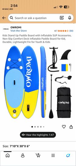 Paddleboard- inflatable.  New!