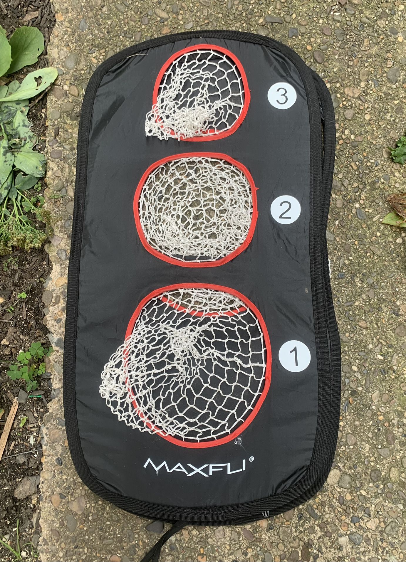 Basketball game has 4 sizes nets folds for easy storage no balls included 
