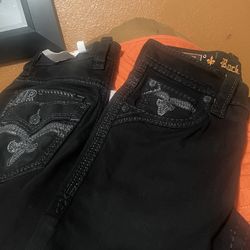 Rock revival  original , nuevo , 31/32 32/32 32/30 negro obscuro $150 firm no less