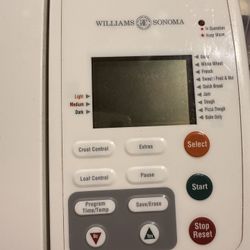 William Sonoma Automatic Bread Maker WS0598