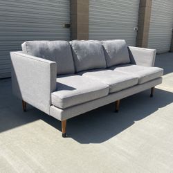 Modern Gray West Elm Couch Sofa 3 Seater