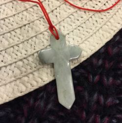 Auth cross jade pendants, brand new!