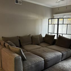 Living Spaces Feather Filled Sectional 