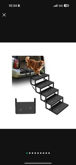 Dog Stairs for Car, Dog Steps for Car with Upgraded Load-Bearing Capacity, Dogs Stairs for Large Dogs, Pet Steps, 6 Steps