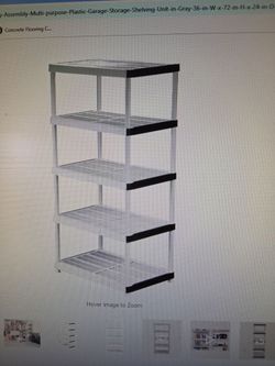 5 Tier HD Plastic Storage Shelves