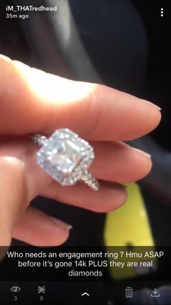 14-karat white-gold diamond engagement rings or could be used for wedding rings