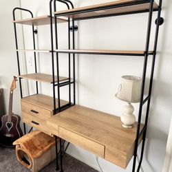 Bookshelf and Writing Desk