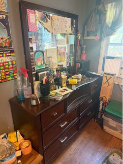 Dresser with mirror