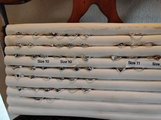 Sterling silver rings size 10,11