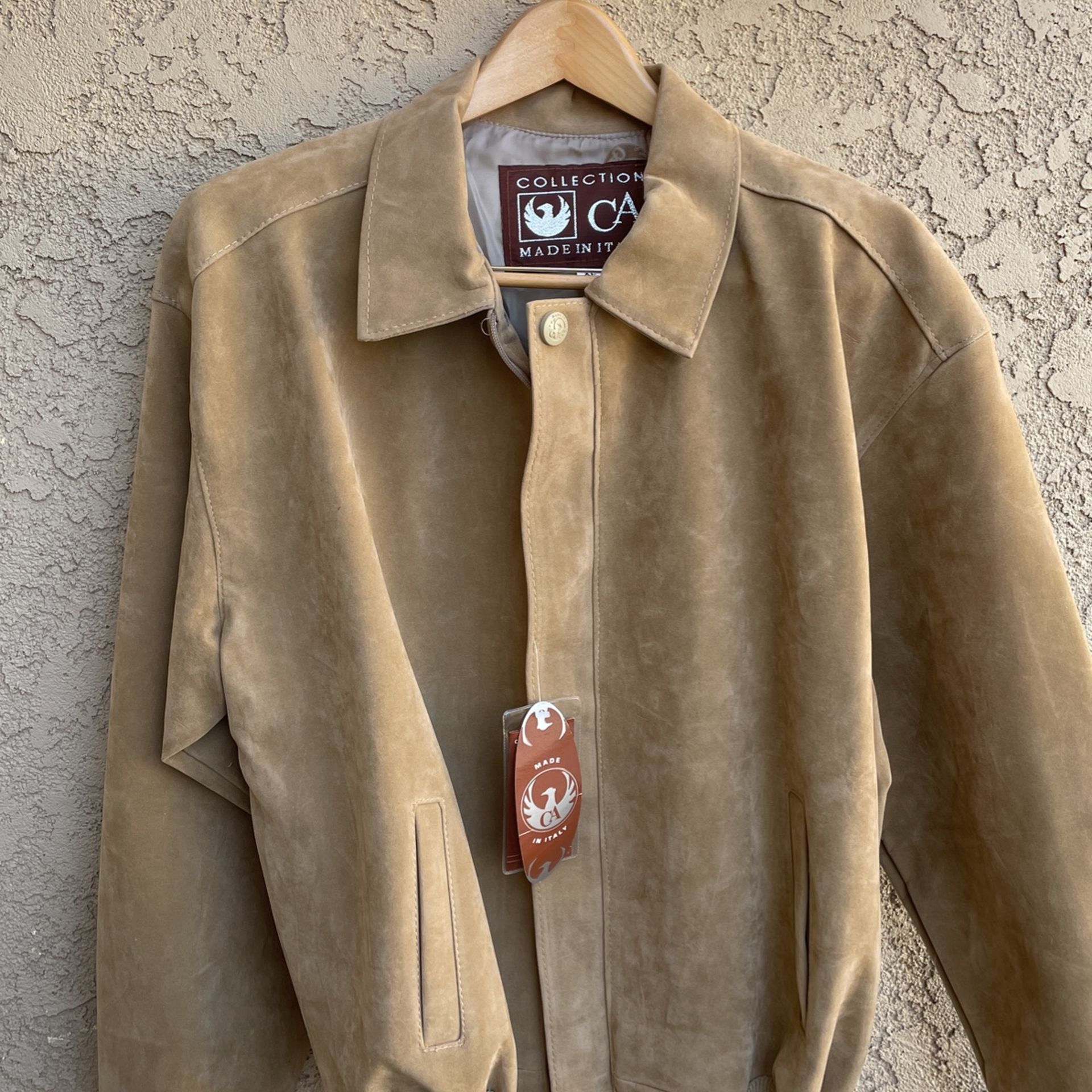 Camel Leather Jacket - NEW