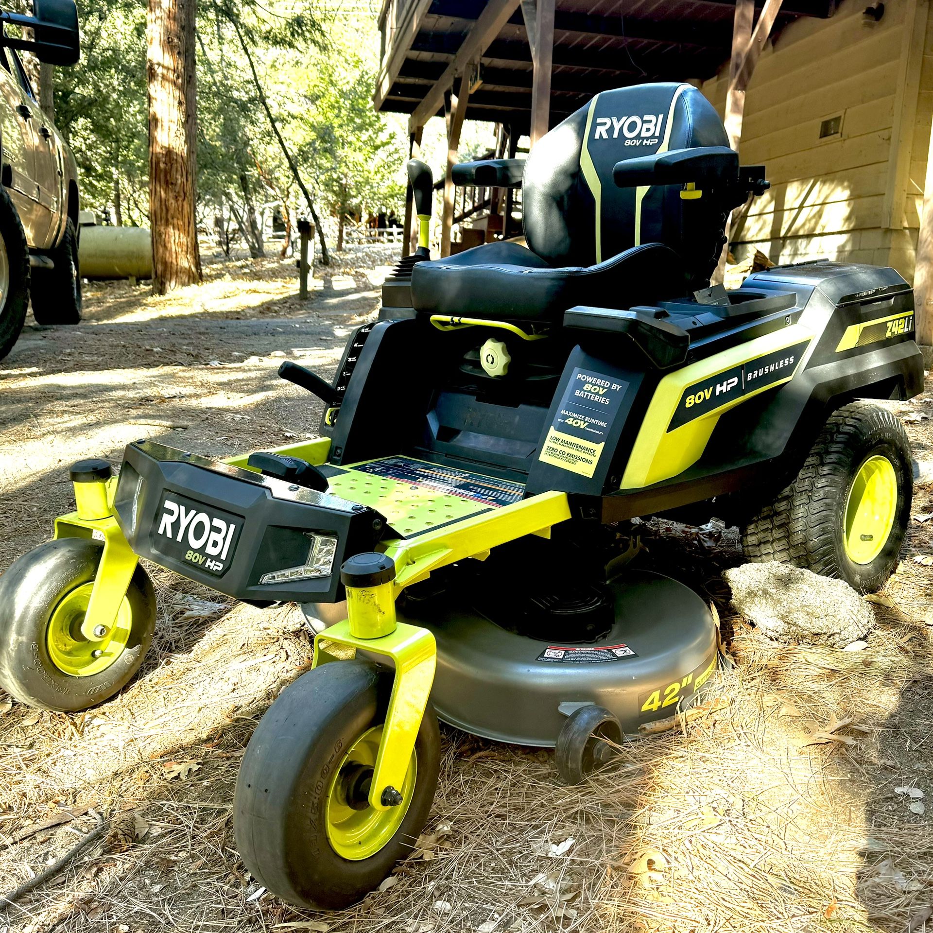 Ryobi Z42LI, Idrive, 80vHP, Electric, Brushless, Riding Mower, 42"blade, bluetooth, Extra battery & warranty