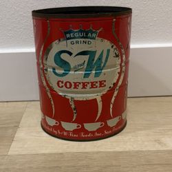 Vintage Coffee Can Jar 