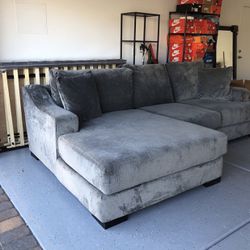 Large Charcoal Grey Couch 
