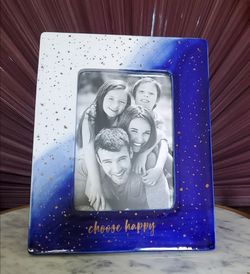 Blue Ombre Ceramic Photo Frame
