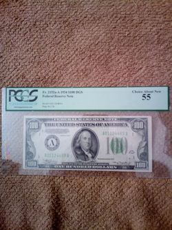 1934 $100 One Hundred Dollar Banknote, Choice About New