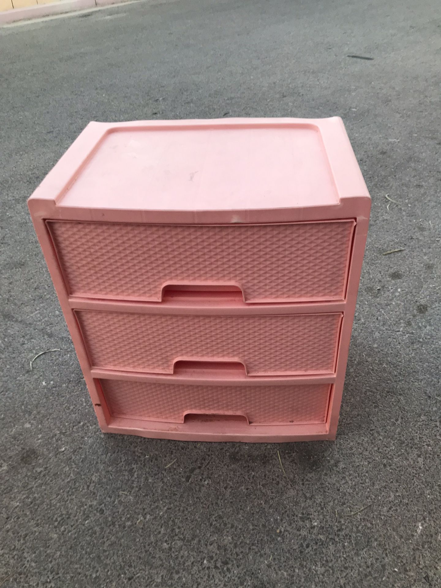 Pink Plastic Storage Drawers