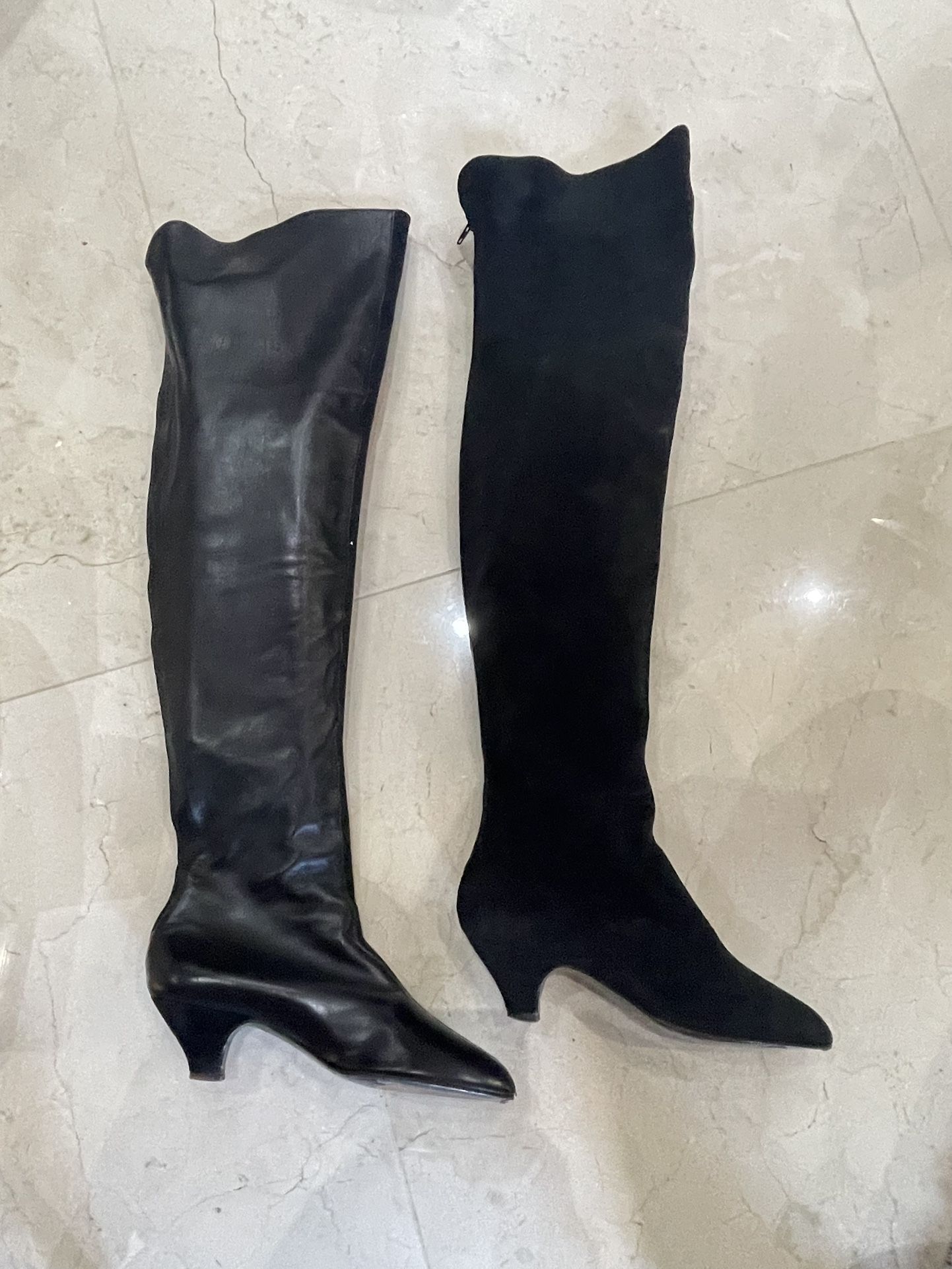 Miss Maud Thigh High Black Boots Size 8 1/2