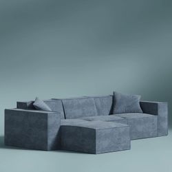 Rove Concepts, M1 Sofa Sectional in Hydrogen Blue,  Like New