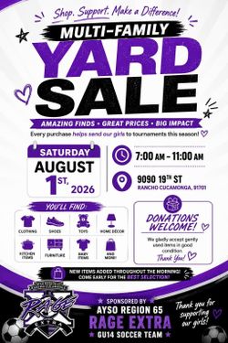 Multi family garage sale! 1 Aug