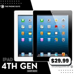 📱 iPad 4th Gen WiFi (Pre-Owned) – Starting at $29!