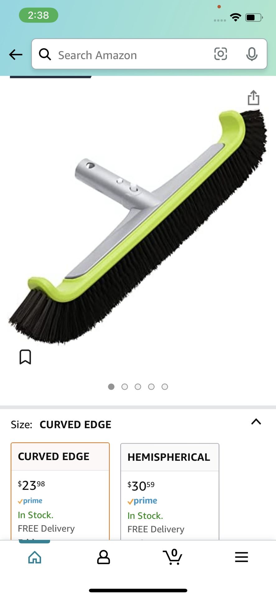 Heavy Duty Pool Brush for Wall & Tile with Reinforced Aluminium Back, Premium Strong Bristle Brush. No Box Packaging.