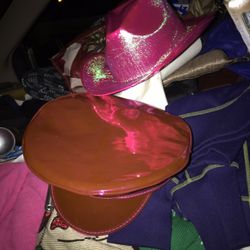 Ladies Shiny Police Hat And Cowboy Hat Both For $20