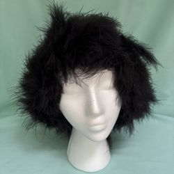 1960s Feather Hair Roller Cap / Curler Cover