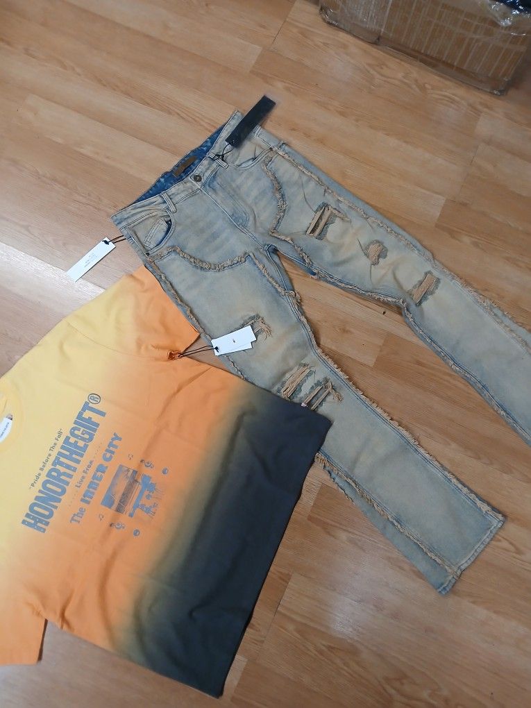 New Stacked Jeans New Shirt