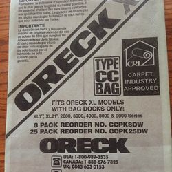 Oreck Xl Vacuum Bags 