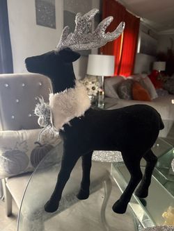 Black velvet Reindeer Christmas Decoration