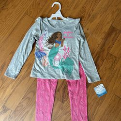 NWT Disney mermaid 2pcs outfit set size 5