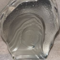 Vintage Glass Virgin Mary Paperweight – K’s Collection