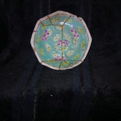 Broken Famille Rose Footed Saucer