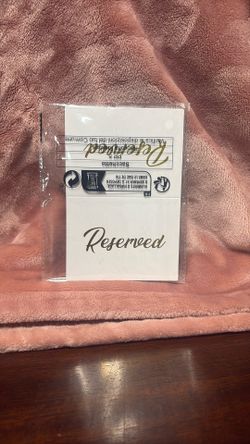 Wedding Table Reserved Cards