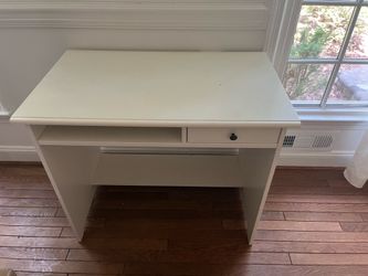 White IKEA desk