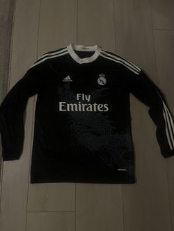 Cristiano Ronaldo Real Madrid 2014/2015 Third Jersey (Black Dragon Design – Long Sleeve).