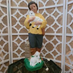 Vintage TPI Christmas Nativity Shepherd Blow Mold 